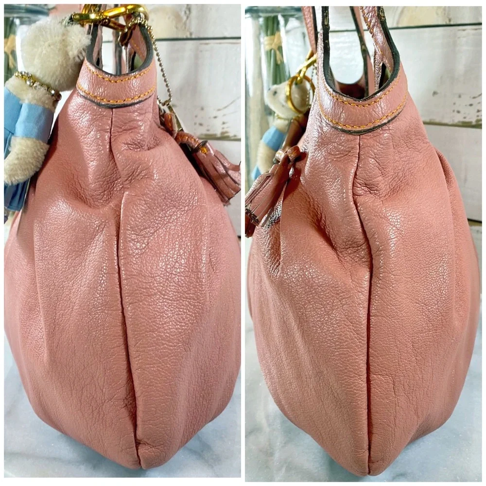 Anya Hindmarch Pink Leather Tassel Shoulder Bag